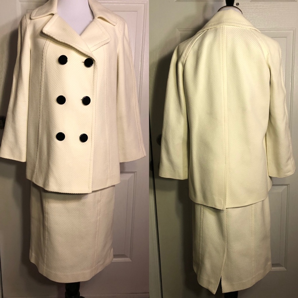 Talbots ivory, fully lined, 2-piece suit, size 4